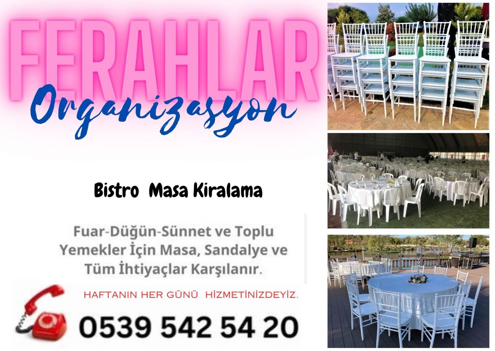Meram Masa Sandalye Kiralama